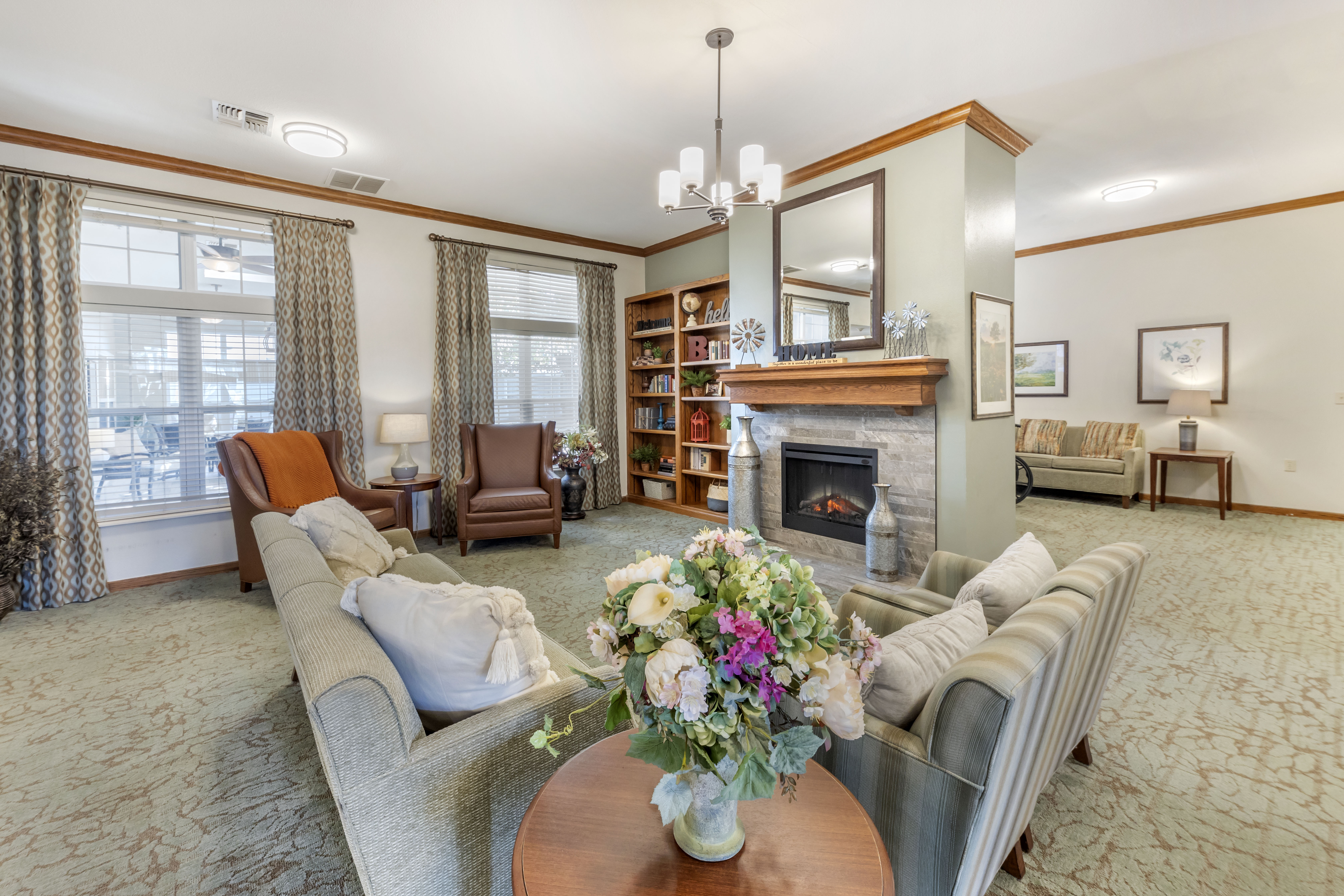 Sitting Area Fireplace