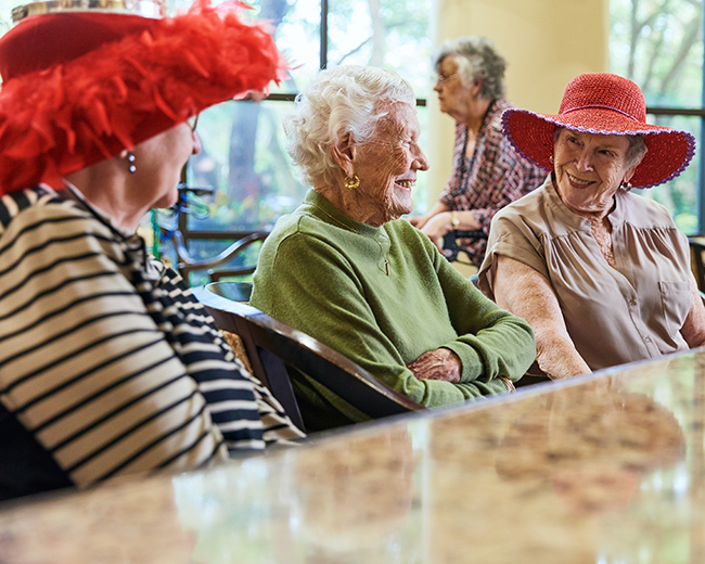 residents socializing