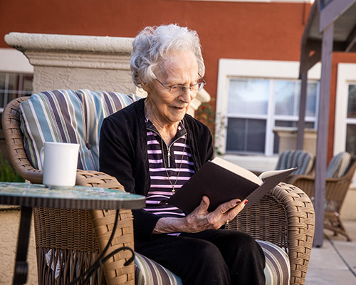 woman reading