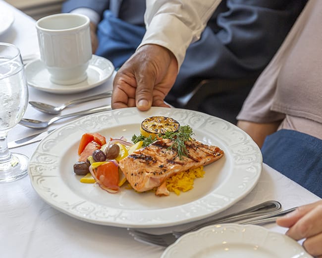 salmon and vegetables