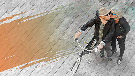 Senior Couple on a Bike