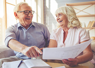 Senior couple planning for retirement