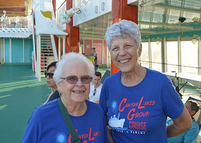 Myrlen on an annual community cruise