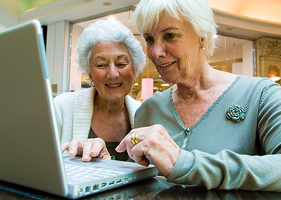 older women using laptop