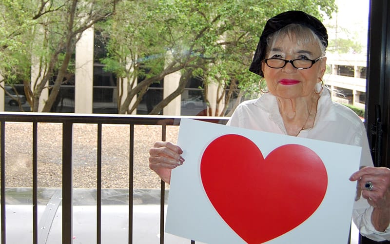  In April 2020, residents of Brookdale Galleria (Texas) hung 500 hearts in windows and around the community.