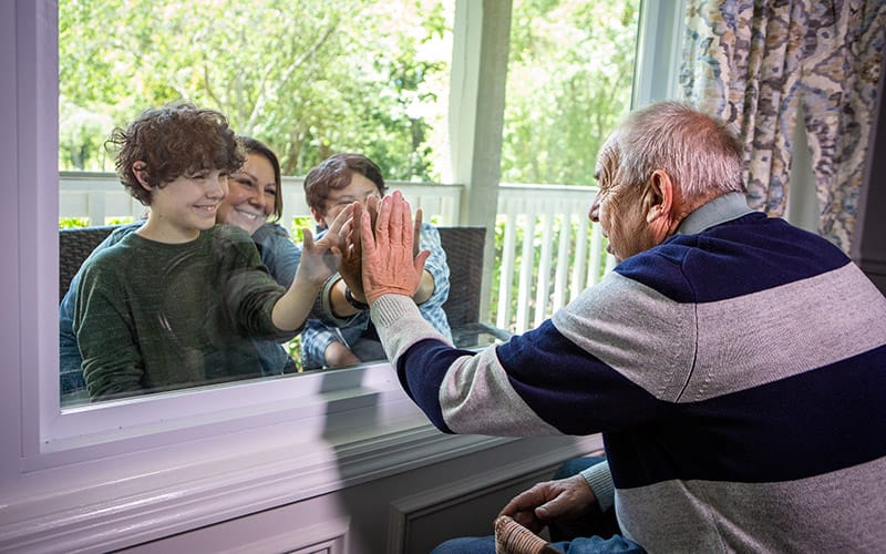  Window visits became an important way for families to connect during the pandemic.