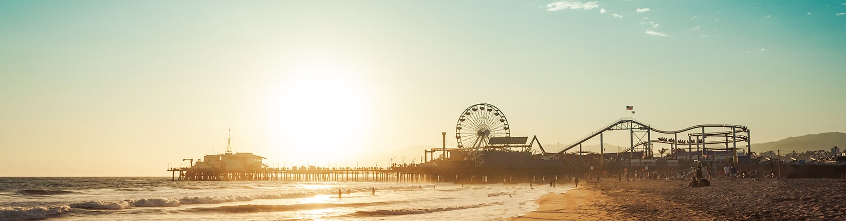 Amusement park on the beach in Los Angeles