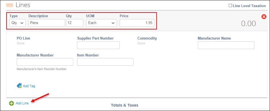 create invoice step 4a